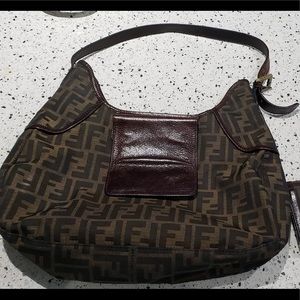 fendi zucca shoulder bag tobacco - vintage